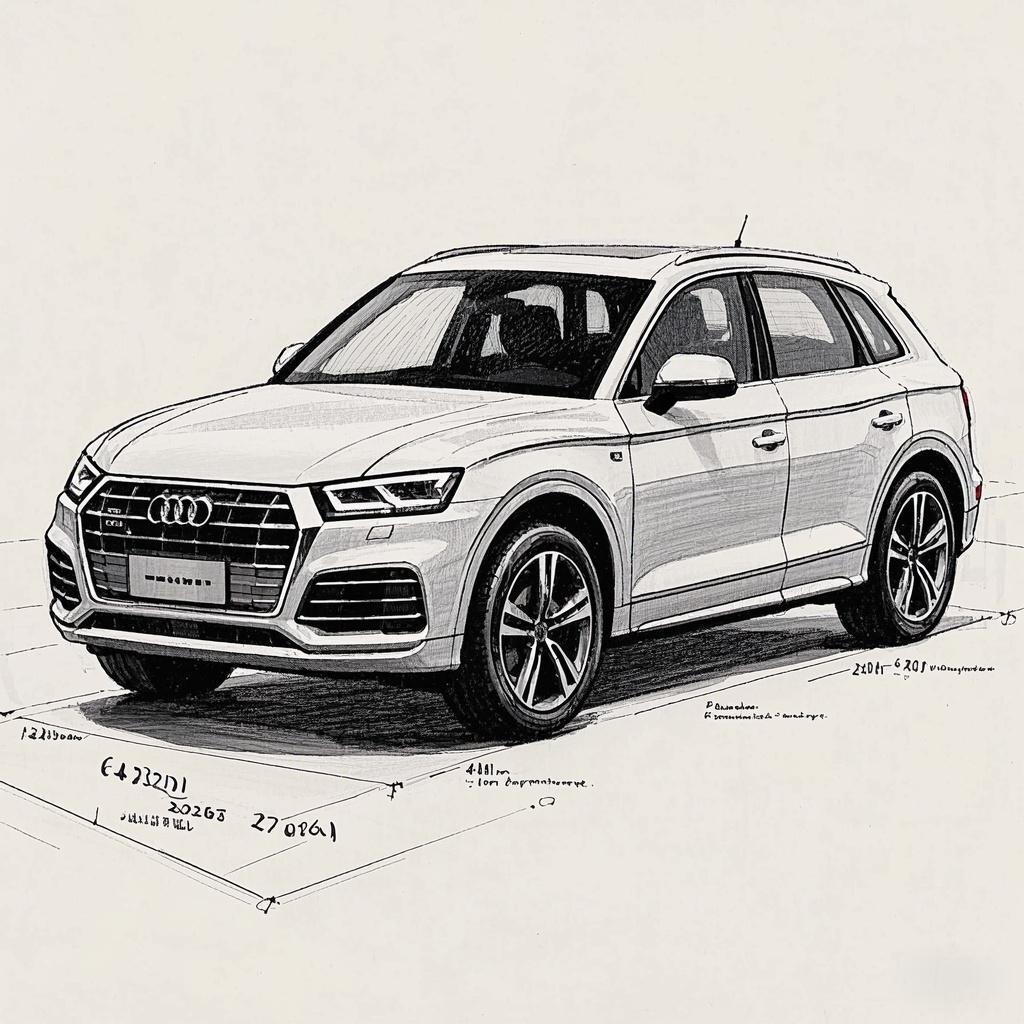 奥迪车简笔画