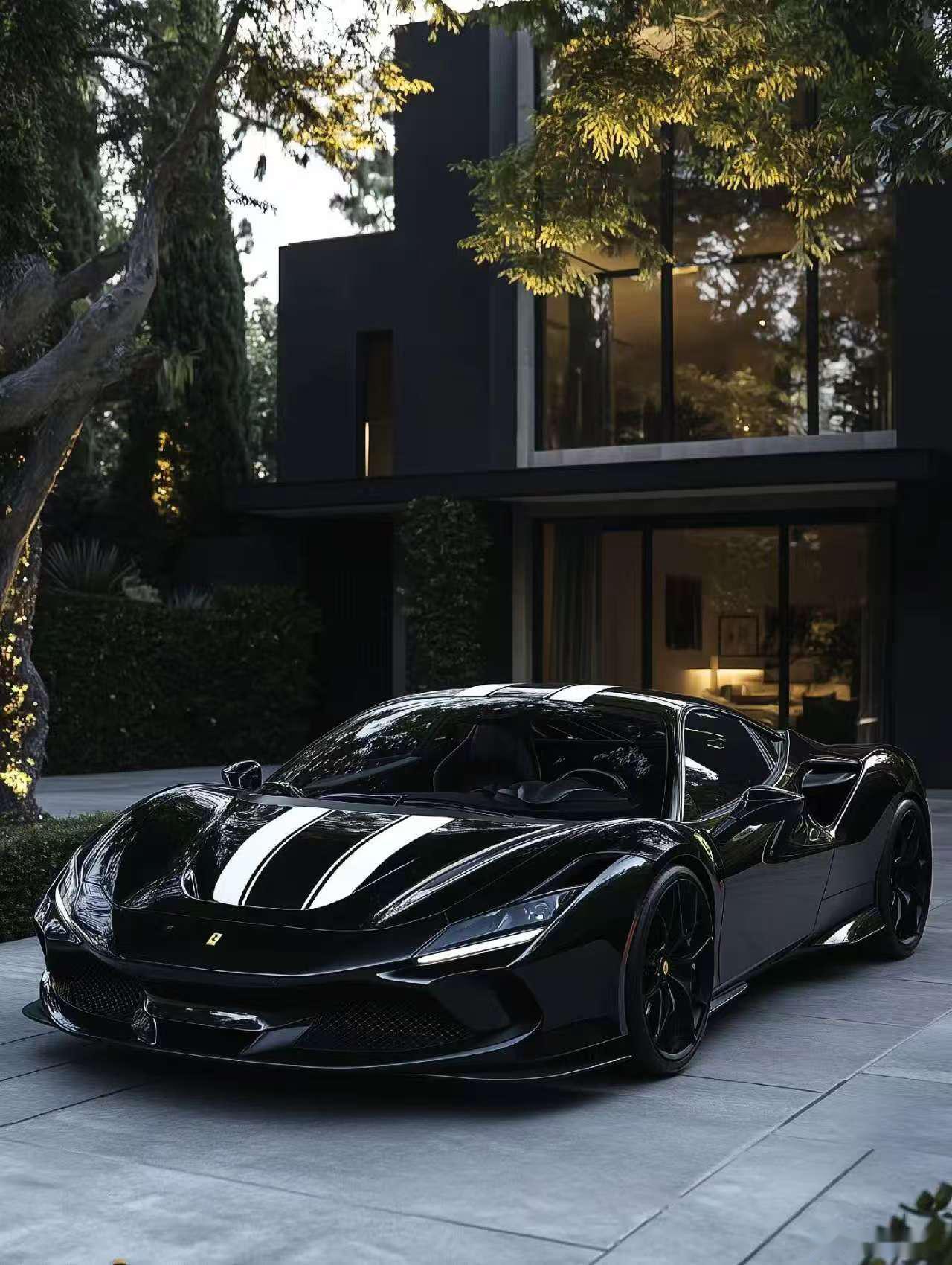 法拉利黑武士是真的帅越看越爱