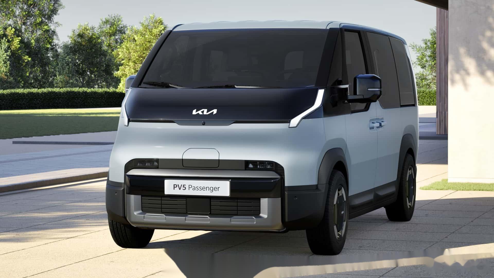 几张起亚pv5纯电厢式车量产版本的官图,兼有乘用和商用版本,内饰照片