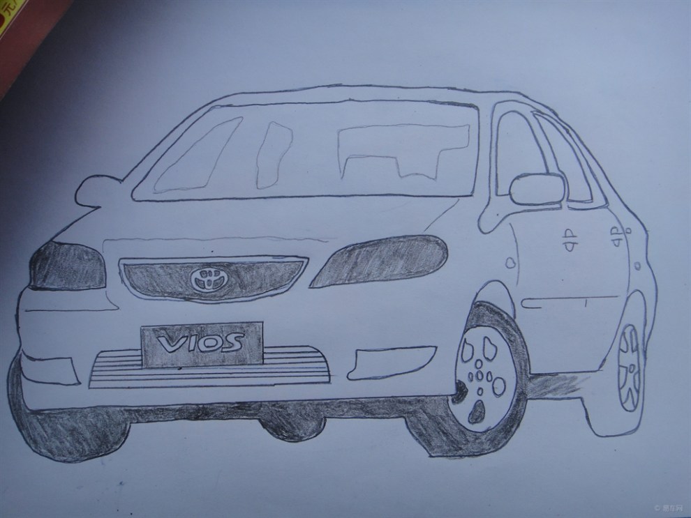 【我画一汽丰田】再拿画笔绘汽车之 我画笔下的威驰