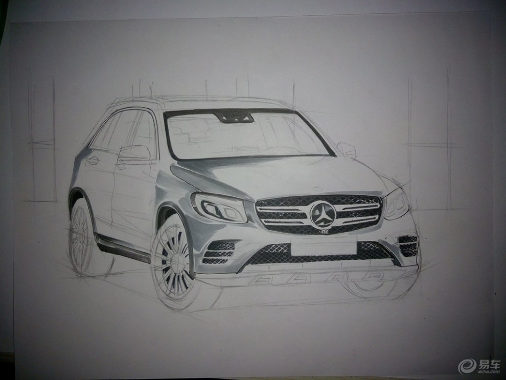 【我画车展亮相新车】奔驰glc