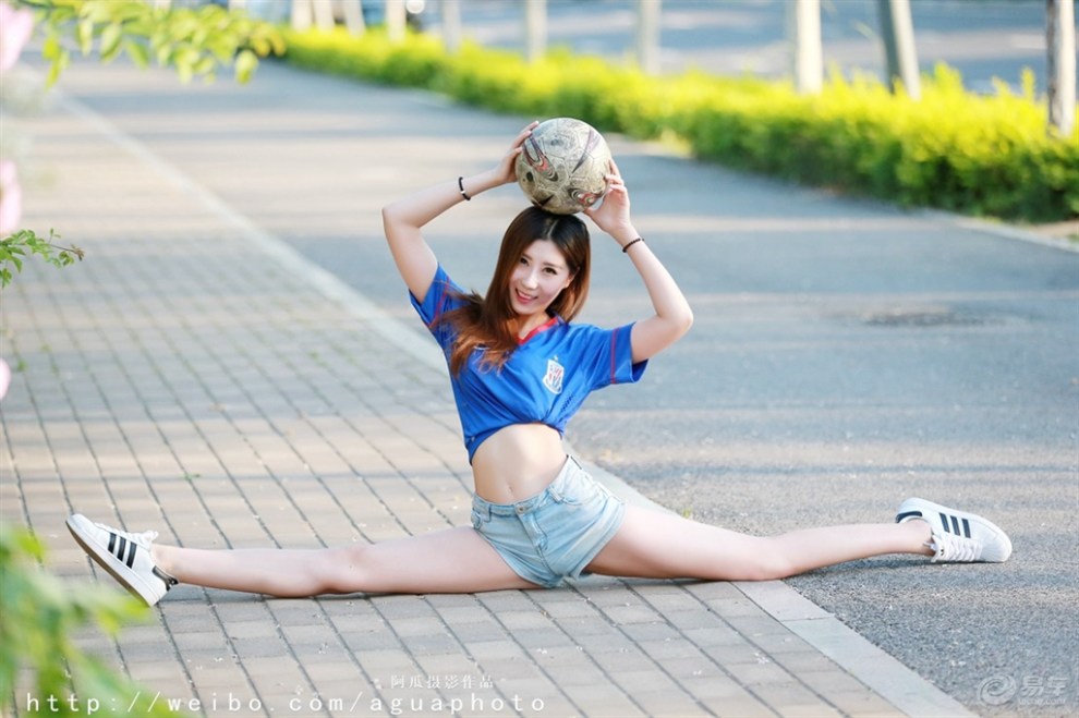 【阿瓜摄影】足球宝贝高难度一字马霸气写真