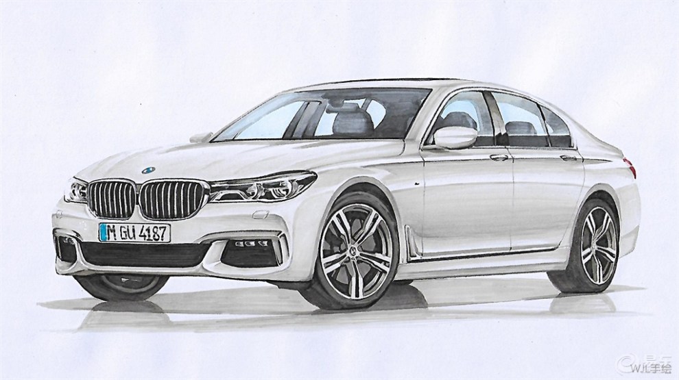 【手绘汽车故事】德国三巨头(第三弹)宝马7系