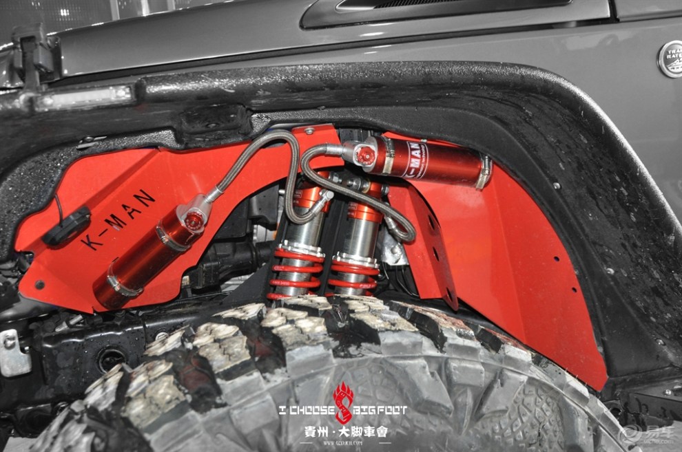 【贵州大脚车会】牧马人四寸升高k-man(科曼)中国红绞牙减