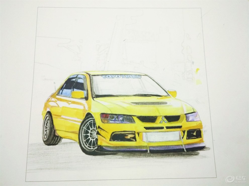 【手绘汽车季】三菱evo八代