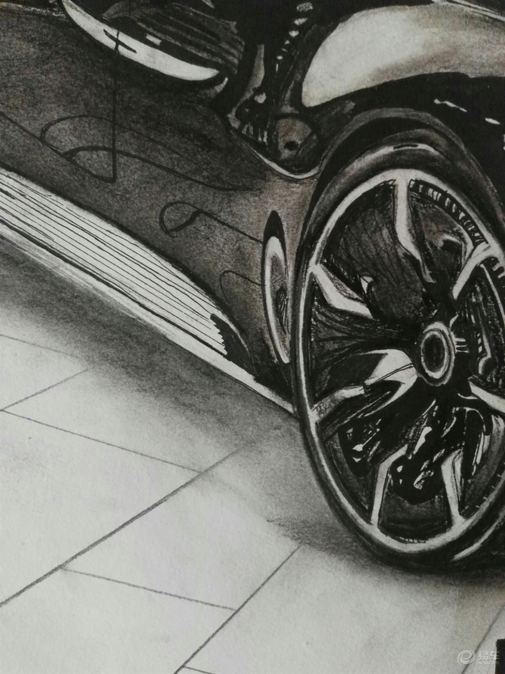 【手绘汽车季】小目标,手绘 迈巴赫6 6666666